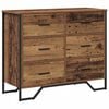 vidaXL Kommode med skuff 2 pcs Gammelt tre 91 x 35,5 x 74,5 cm