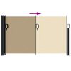 vidaXL Uttrekkbar sidemarkise beige 117x300 cm
