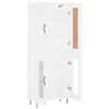 vidaXL Highboard hvit 69,5x34x180 cm konstruert tre