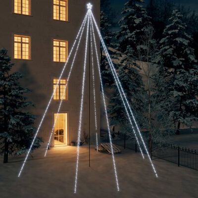 vidaXL Juletrelys innendørs utendørs 1300 LED kaldhvit 8 m