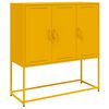 vidaXL Highboard sennepsgul 100,5x39x107 cm st&aring;l