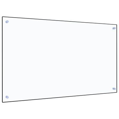 vidaXL Kjøkkenplate gjennomsiktig 100x60 cm herdet glass