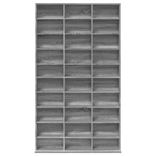 vidaXL CD-skap gr&aring; sonoma 102x23x177,5 cm konstruert tre