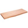 vidaXL Vegghylle lysebrun 100x40x(2-6) cm behandlet heltre eik