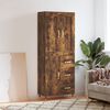 vidaXL Highboard r&oslash;kt eik 69,5x34x180 cm konstruert tre