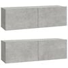 vidaXL TV-skapsett 5 deler betonggr&aring; konstruert tre