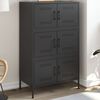 vidaXL Highboard svart 68x39x113 cm st&aring;l