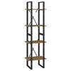 vidaXL Bokhylle 4 niv&aring;er 40x30x140 cm heltre furu