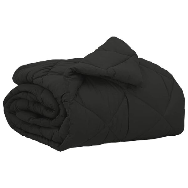 vidaXL Full &aring;r dyne Svart 220 x 140 cm Mikrofiber