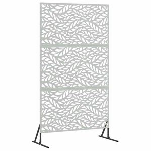 vidaXL Personvernsvegg 100 x 50 x 180 cm Galvanisert st&aring;l S&oslash;lv