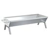vidaXL Grillbrett s&oslash;lv 118x42x30,5 cm rustfritt st&aring;l