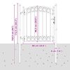 vidaXL Gjerdeport Emmen med buet topp st&aring;l 100x98,5 cm gr&oslash;nn