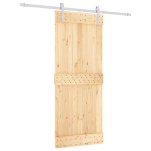 vidaXL Skyved&oslash;r med monteringstilbeh&oslash;r 85x210 cm heltre furu