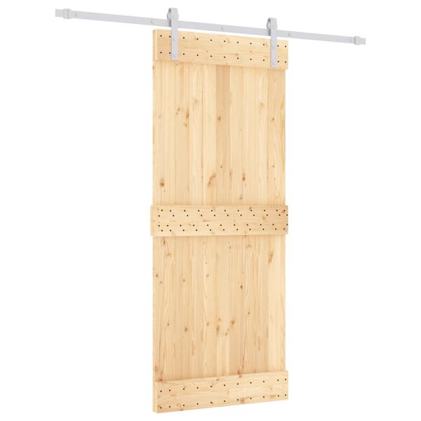 vidaXL Skyved&oslash;r med monteringstilbeh&oslash;r 85x210 cm heltre furu