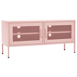 vidaXL TV-benk rosa 105x35x50 cm st&aring;l