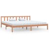 vidaXL Sengeramme honningbrun heltre furu 180x200 cm Super King