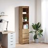 vidaXL Highboard artisan eik 37,5x35x180 cm konstruert tre