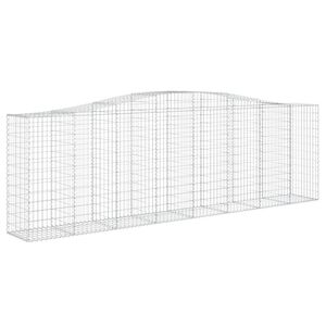 vidaXL Gabionkurv buet 400x50x120/140 cm galvanisert jern