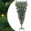 vidaXL Opp-ned kunstig forh&aring;ndsbelyst juletre med kulesett 120 cm PVC