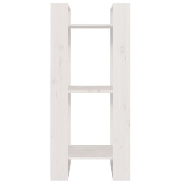 vidaXL Bokhylle/romdeler hvit 41x35x91 cm heltre furu