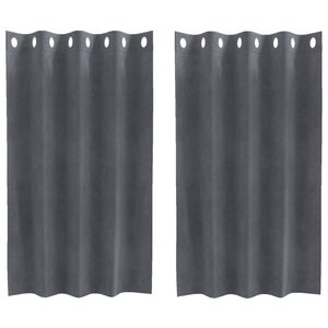 vidaXL Blendingsgardiner 2 pcs Lysegrå 140 x 140 cm Fløyel