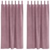 vidaXL Blendingsgardiner 2 pcs Mørk rosa 140 x 175 cm Fløyel