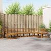 vidaXL Utend&oslash;rs sofa-sett 8 pcs Naturlig Solid akasietre