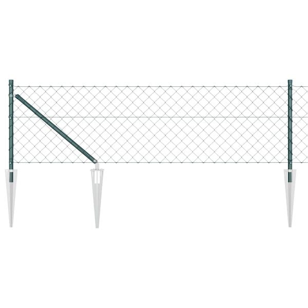 vidaXL Gjerdep&aring;le gr&oslash;nn 10 x 0,8 m (40 x 40 mm mesh) St&aring;l og PVC