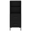 vidaXL Highboard svart 34,5x34x180 cm konstruert tre