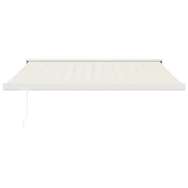 vidaXL Uttrekkbar markise kremhvit 3,5x2,5 m stoff og aluminium