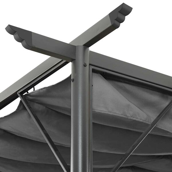 vidaXL Pergola med uttrekkbart tak antrasitt 3x3 m st&aring;l 180 g/m&sup2;