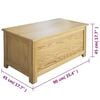 vidaXL Oppbevaringsboks 90x45x45 cm heltre eik