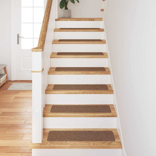 vidaXL Anti-skli Trapematter Lateks bakgrunn 15 pcs Gul 75 x 20 cm PP