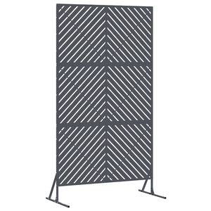 vidaXL Personvernsvegg 100 x 50 x 180 cm St&aring;l Antrasitt