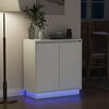 vidaXL LED sideboard med hylle Hvit 71 x 34,5 x 75 cm Konstruert tre