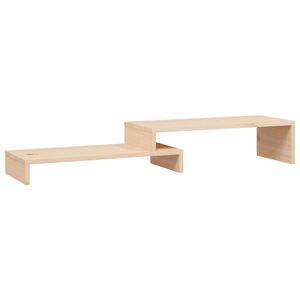 vidaXL Monitorstativ (52-101)x22x14 cm heltre furu