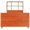vidaXL Sengeramme uten madrass voksbrun 75x190 cm heltre furu