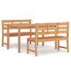 vidaXL Hagespisegruppe 3 deler heltre teak
