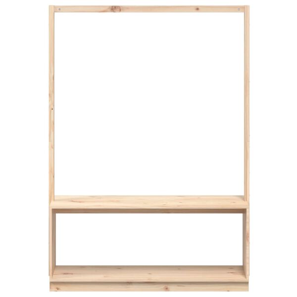vidaXL Klesstativ med skooppbevaring 113x40x157,5 cm heltre furu