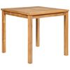 vidaXL 5-delt hagespisesett 80x80 cm heltre teak
