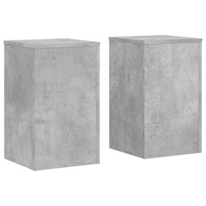 vidaXL Plantestativer 2 stk betonggr&aring; 30x30x50 cm konstruert tre