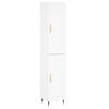 vidaXL Highboard hvit 34,5x34x180 cm konstruert tre