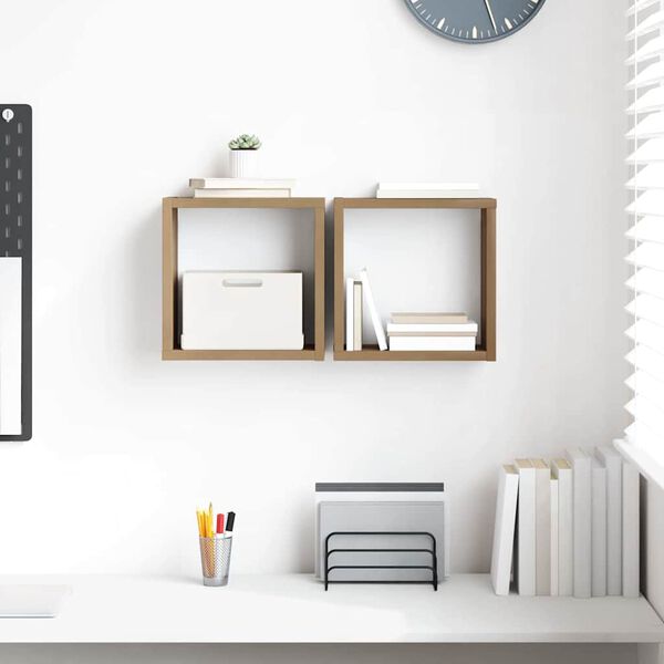 vidaXL Vegghyller med hylle Veggmontert Artisan Eik Konstruert tre
