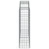 vidaXL Gabionkurver buede 15 stk 200x50x140/160 cm galvanisert jern