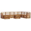 vidaXL Seksjonssofa Sett 9 pcs Naturlig Solid akasietre