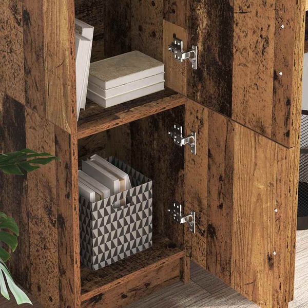 vidaXL H&oslash;yskap Gammelt tre 31,5 x 32 x 122,5 cm