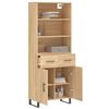 vidaXL Highboard sonoma eik 69,5x34x180 cm konstruert tre