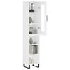 vidaXL Highboard hvit 34,5x34x180 cm konstruert tre