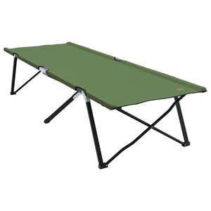 vidaXL Sammenleggbar camping seng grønn 206 x 76 x 74 cm
