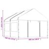 vidaXL Paviljong med tak hvit 4,46x4,08x3,22 m polyetylen